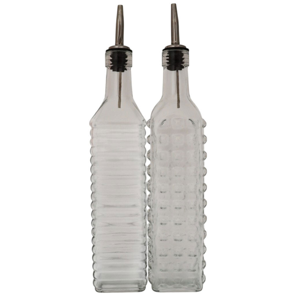 Набор бутылок для масла, стеклянная уксус с дозатором 500 мл. - № 2 Набор бутылок для масла, стеклянная уксус с дозатором 500 мл. - № 2