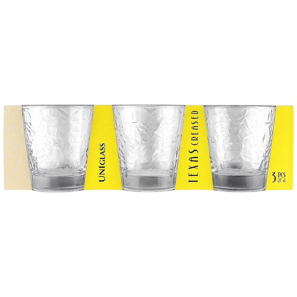 Набор низких стаканов UNIGLASS TEXAS CREASED 270 мл - № 2 Набор низких стаканов UNIGLASS TEXAS CREASED 270 мл - № 2