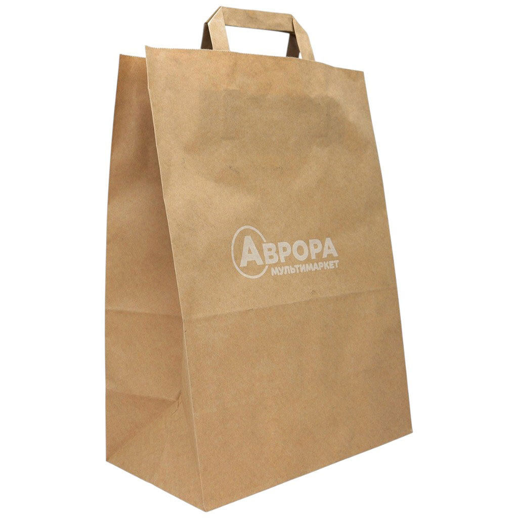 Пакет бумажный Аврора с ручками бурый 260х150х360 мм - № 2 Пакет бумажный Аврора с ручками бурый 260х150х360 мм - № 2