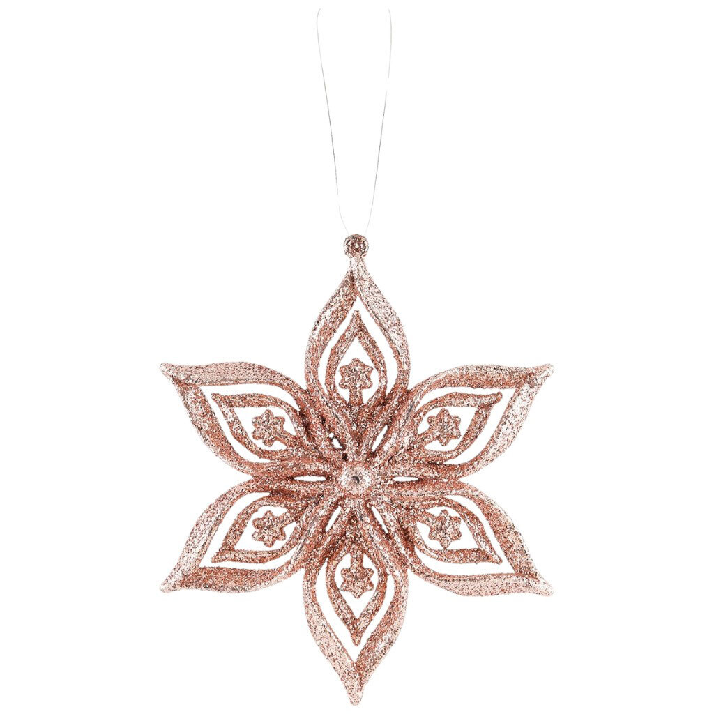 Украшение новогоднее блестящее Цветок - № 1 Украшение новогоднее блестящее Цветок - № 1