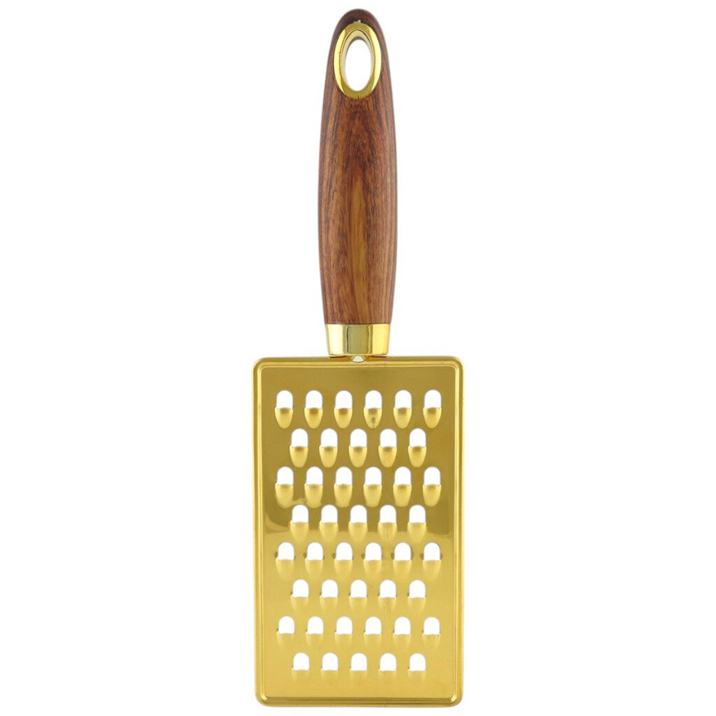 Терка кухонная плоская металлическая золотистая Wooden 27 см (39580) - № 1 Терка кухонная плоская металлическая золотистая Wooden 27 см (39580) - № 1