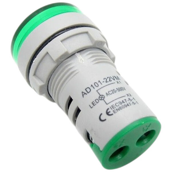 Вольтметр AD101-22VM 20-500VAC, Зелений - № 2 Вольтметр AD101-22VM 20-500VAC, Зелений - № 2