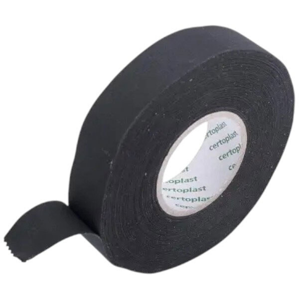 Изолента тканевая (лавсановая) 160мкм 19мм*20м (черная) - № 1 Изолента тканевая (лавсановая) 160мкм 19мм*20м (черная) - № 1