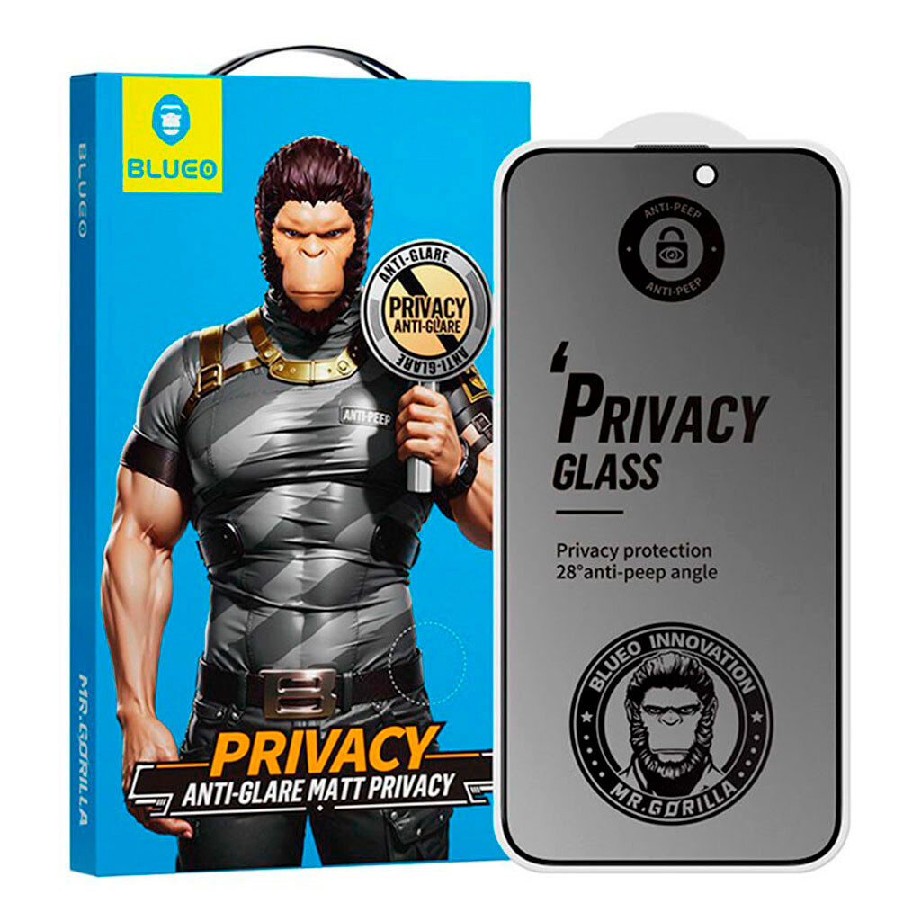 Захисне скло Apple iPhone 16, Blueo Anti-Peep, Антишпигун, 2.5D, Чорний - № 1 Захисне скло Apple iPhone 16, Blueo Anti-Peep, Антишпигун, 2.5D, Чорний - № 1