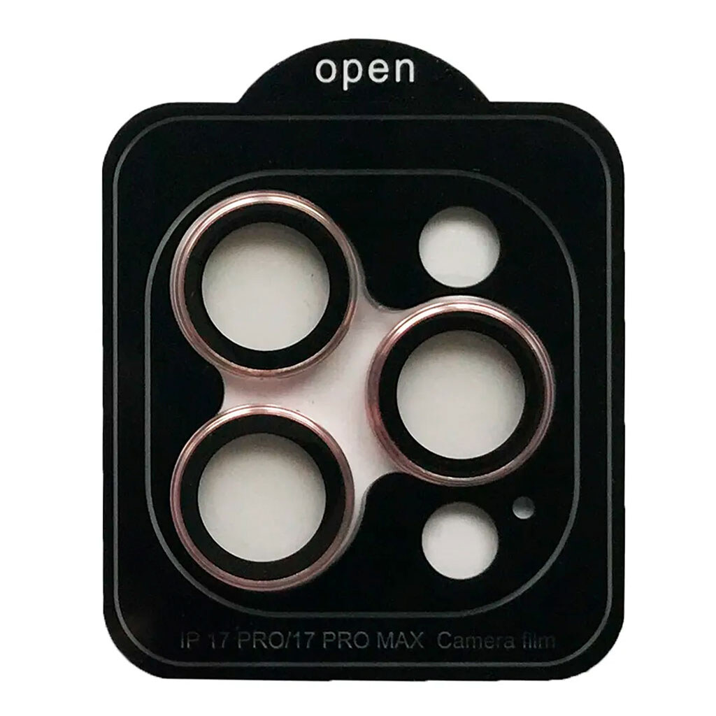 Защитное стекло камеры Apple iPhone 17 Pro / iPhone 17 Pro Max, Camera Metal, Розовый - № 1 Защитное стекло камеры Apple iPhone 17 Pro / iPhone 17 Pro Max, Camera Metal, Розовый - № 1