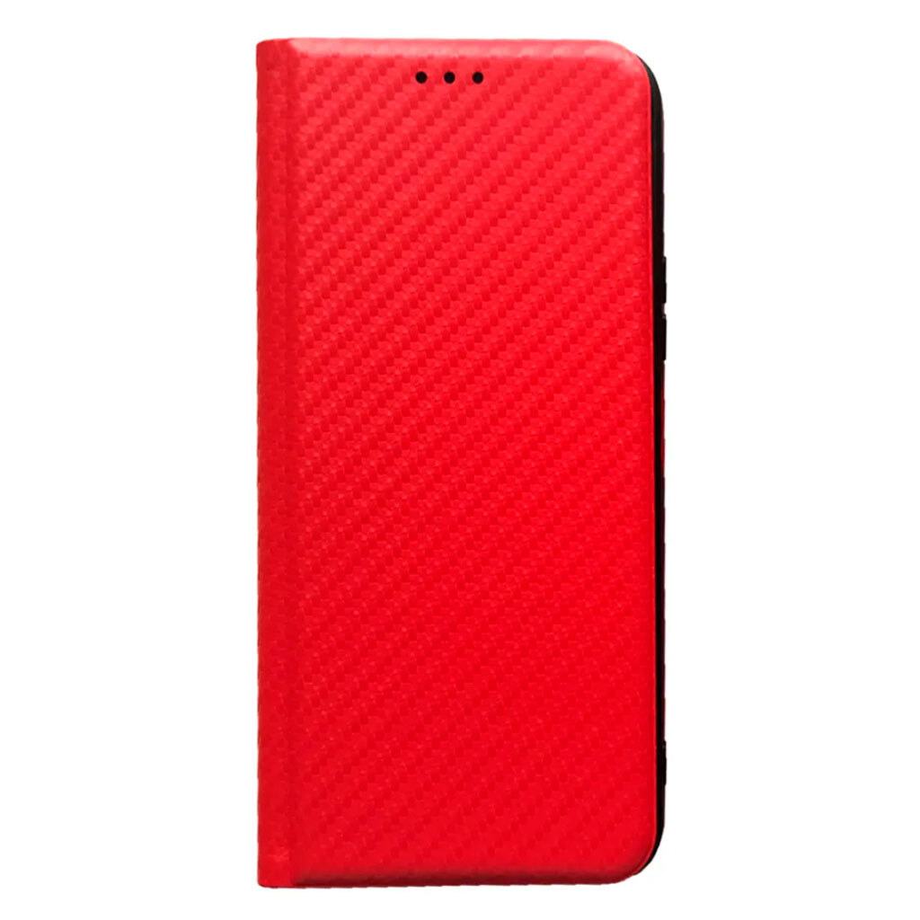 Чехол (книжка) Xiaomi Poco C85 / Redmi 15C, Carbon Case, Красный - № 1 Чехол (книжка) Xiaomi Poco C85 / Redmi 15C, Carbon Case, Красный - № 1