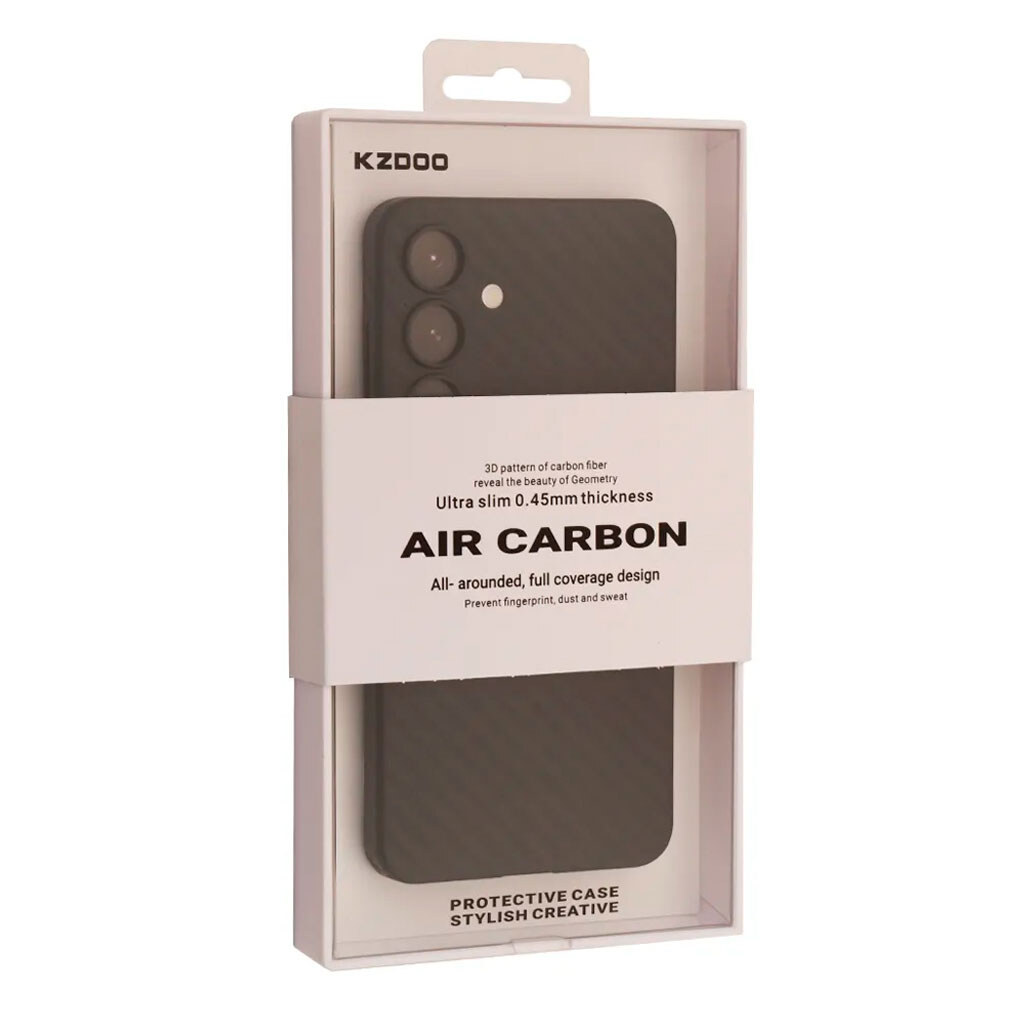 Чехол (накладка) Samsung Galaxy S25, K-DOO Air Carbon, Черный - № 1 Чехол (накладка) Samsung Galaxy S25, K-DOO Air Carbon, Черный - № 1