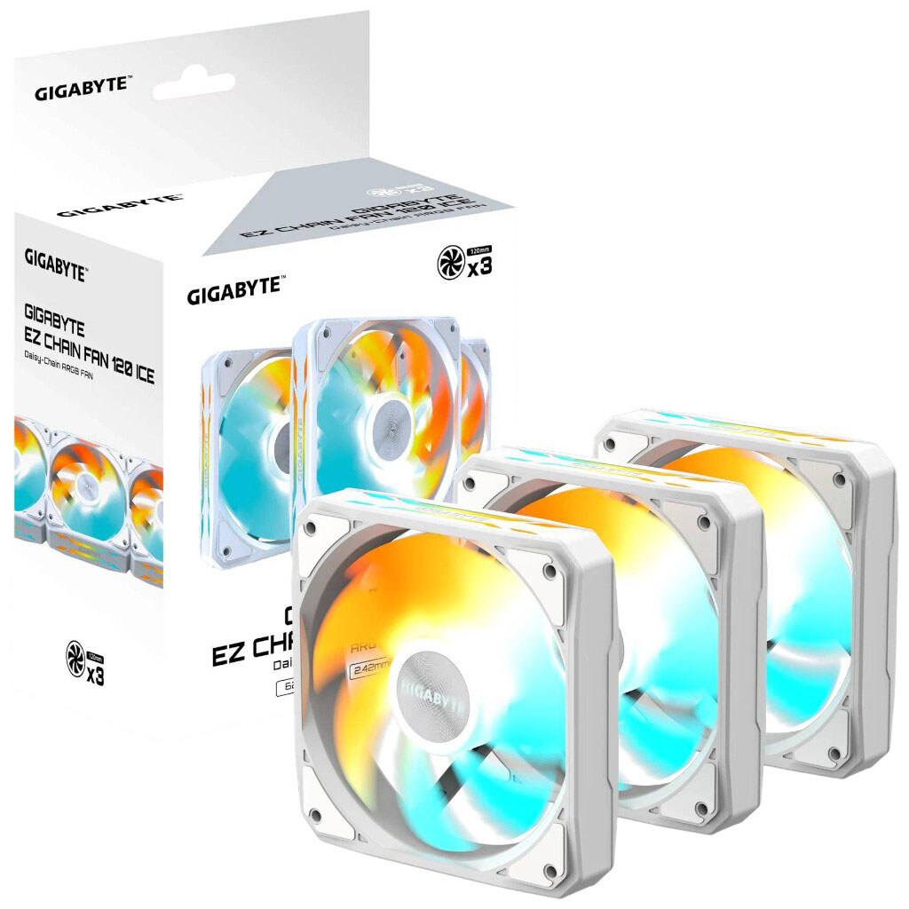 Вентилятор Gigabyte EZ Chain Fan 120 Ice - № 6 Вентилятор Gigabyte EZ Chain Fan 120 Ice - № 6