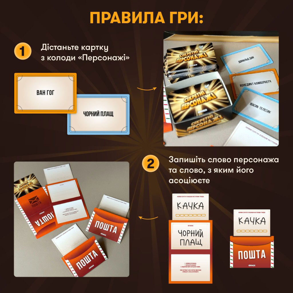 Игра для компании "Секретные персонажи", Orner - № 6 Игра для компании "Секретные персонажи", Orner - № 6