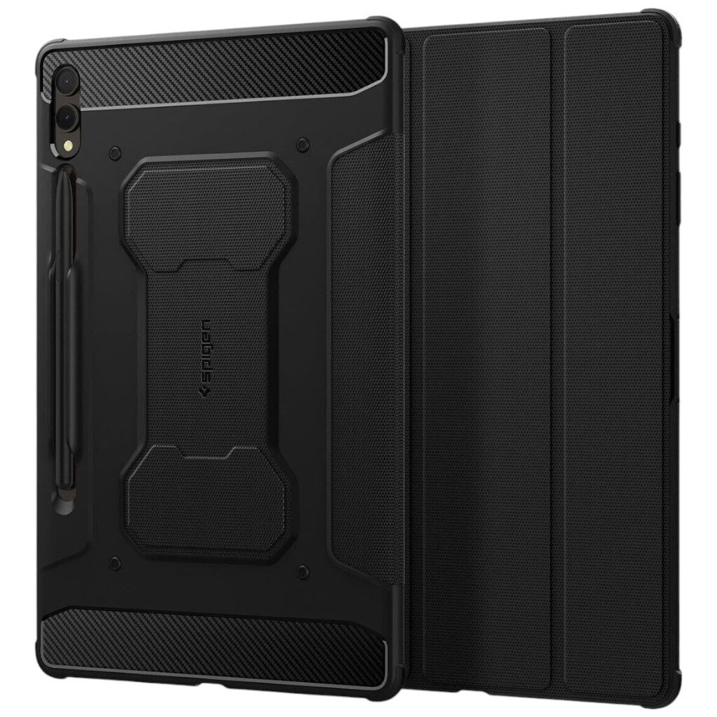 Чохол (книжка) Samsung SM-X810 Galaxy Tab S9 Plus / SM-X816 Galaxy Tab S9 Plus, Spigen Rugged Armor Pro, Чорний - № 1 Чохол (книжка) Samsung SM-X810 Galaxy Tab S9 Plus / SM-X816 Galaxy Tab S9 Plus, Spigen Rugged Armor Pro, Чорний - № 1