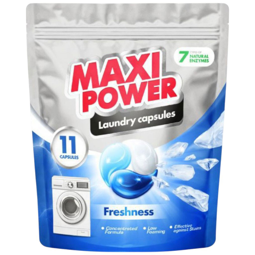 Капсулы для стирки универсальные "MAXI POWER: Свежесть", 11шт - № 1 Капсулы для стирки универсальные "MAXI POWER: Свежесть", 11шт - № 1
