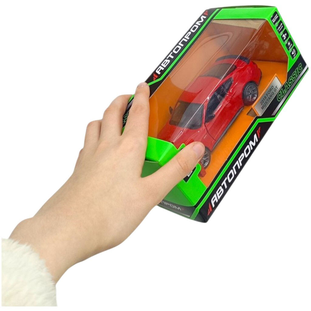 Автомодель 1:34 "Ford Mustang GT", кор. 18,2 х 9 х 8 см, Автопром - № 3 Автомодель 1:34 "Ford Mustang GT", кор. 18,2 х 9 х 8 см, Автопром - № 3