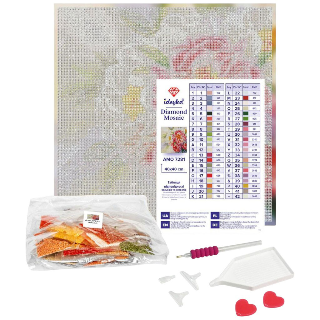 Алмазная мозаика "Котенок голубоглазый", 40х40 см, Ідейка - № 2 Алмазная мозаика "Котенок голубоглазый", 40х40 см, Ідейка - № 2