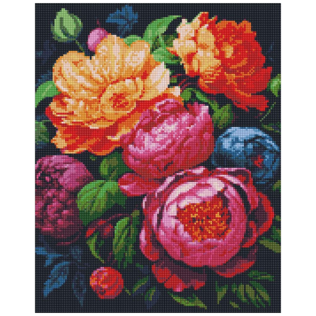 Алмазна мозаїка "Фарбовий букет", 40х50 см, Ідейка - № 1 Алмазна мозаїка "Фарбовий букет", 40х50 см, Ідейка - № 1