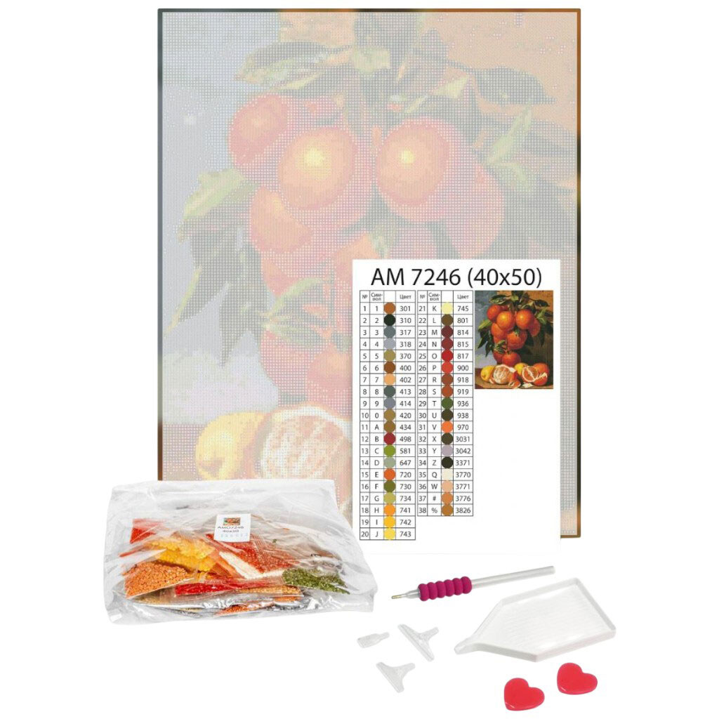 Алмазна мозаїка "Фарбовий букет", 40х50 см, Ідейка - № 2 Алмазна мозаїка "Фарбовий букет", 40х50 см, Ідейка - № 2