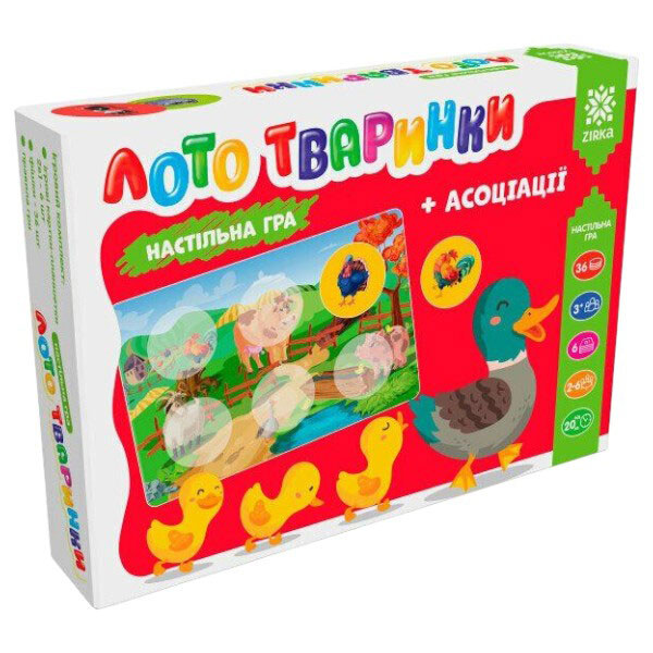 Игра "Лото: животные+ассоциации", укр, Ранок - № 1 Игра "Лото: животные+ассоциации", укр, Ранок - № 1
