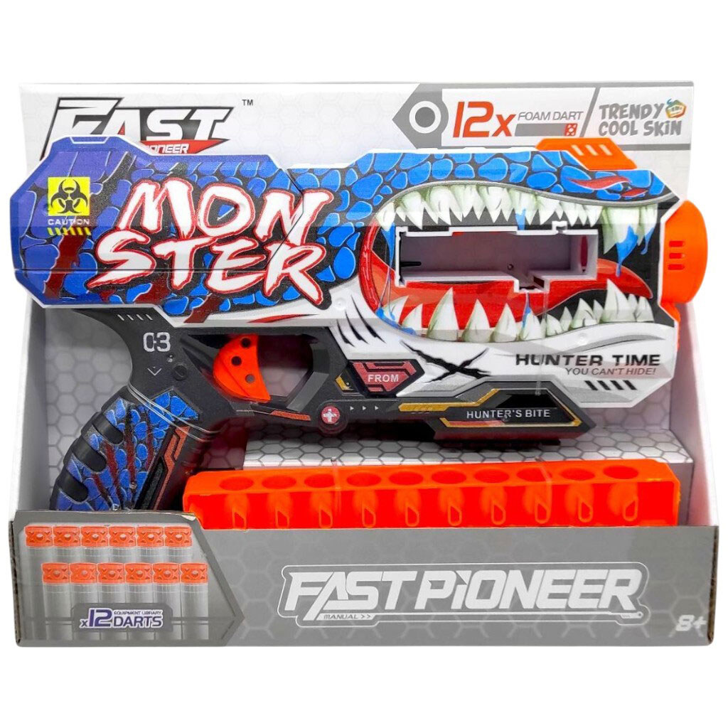 Іграшковий пістолет, бластер, з м'якими патронами, 28х17 см, коробка, 28х6, 5х22 см, Mic - № 1 Іграшковий пістолет, бластер, з м'якими патронами, 28х17 см, коробка, 28х6, 5х22 см, Mic - № 1