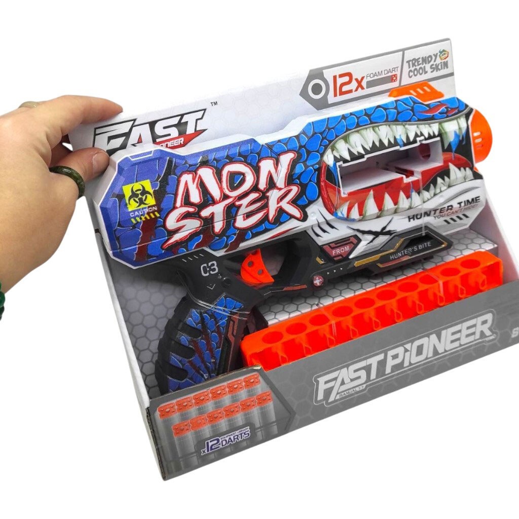 Іграшковий пістолет, бластер, з м'якими патронами, 28х17 см, коробка, 28х6, 5х22 см, Mic - № 2 Іграшковий пістолет, бластер, з м'якими патронами, 28х17 см, коробка, 28х6, 5х22 см, Mic - № 2