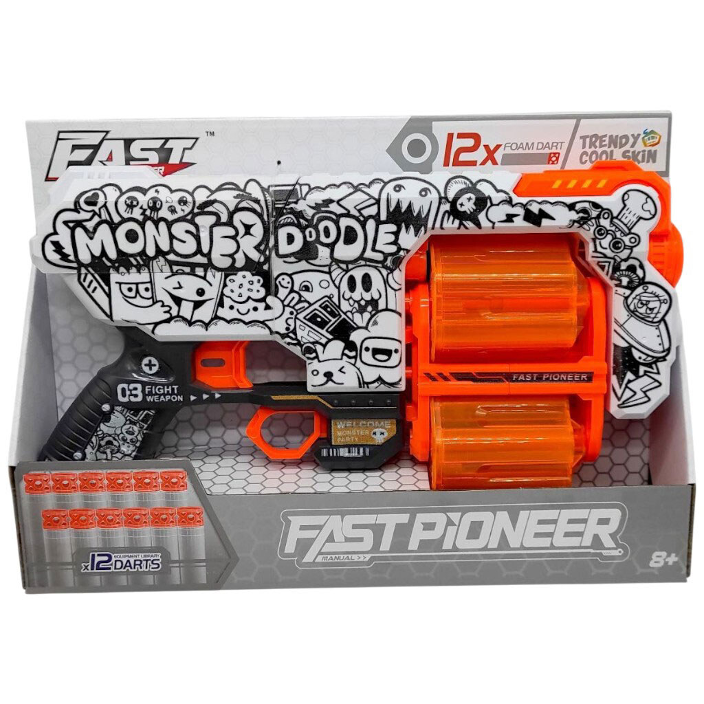 Іграшковий пістолет, бластер, з м'якими патронами, 30,5 х18 см, коробка, 32х6, 5х22 см, Mic - № 1 Іграшковий пістолет, бластер, з м'якими патронами, 30,5 х18 см, коробка, 32х6, 5х22 см, Mic - № 1