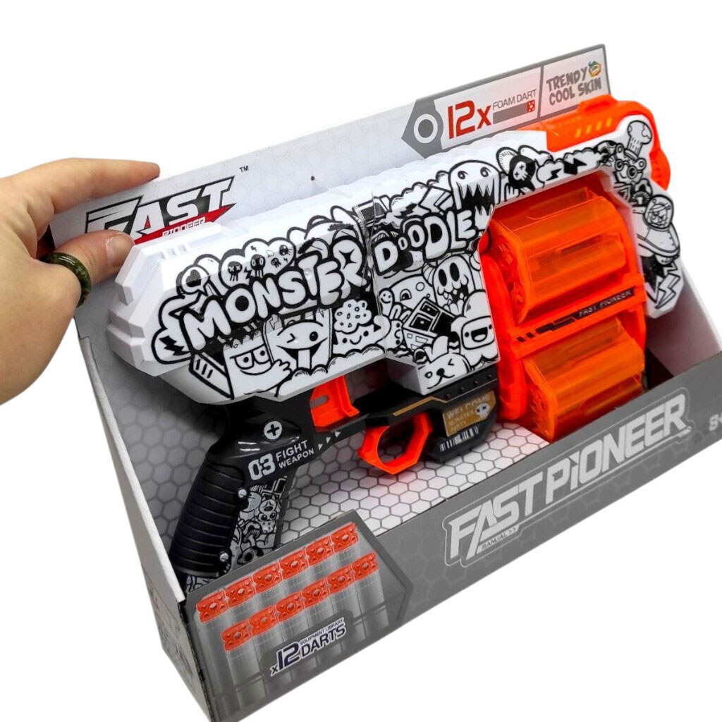 Іграшковий пістолет, бластер, з м'якими патронами, 30,5 х18 см, коробка, 32х6, 5х22 см, Mic - № 2 Іграшковий пістолет, бластер, з м'якими патронами, 30,5 х18 см, коробка, 32х6, 5х22 см, Mic - № 2