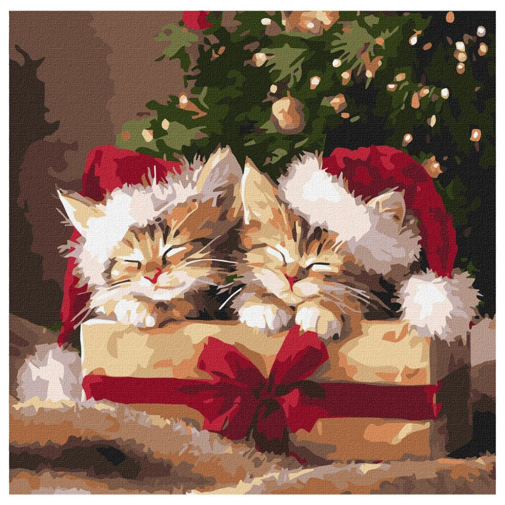 Картина по номерам "Пушистые подарки", 40х40 см, Ідейка - № 1 Картина по номерам "Пушистые подарки", 40х40 см, Ідейка - № 1