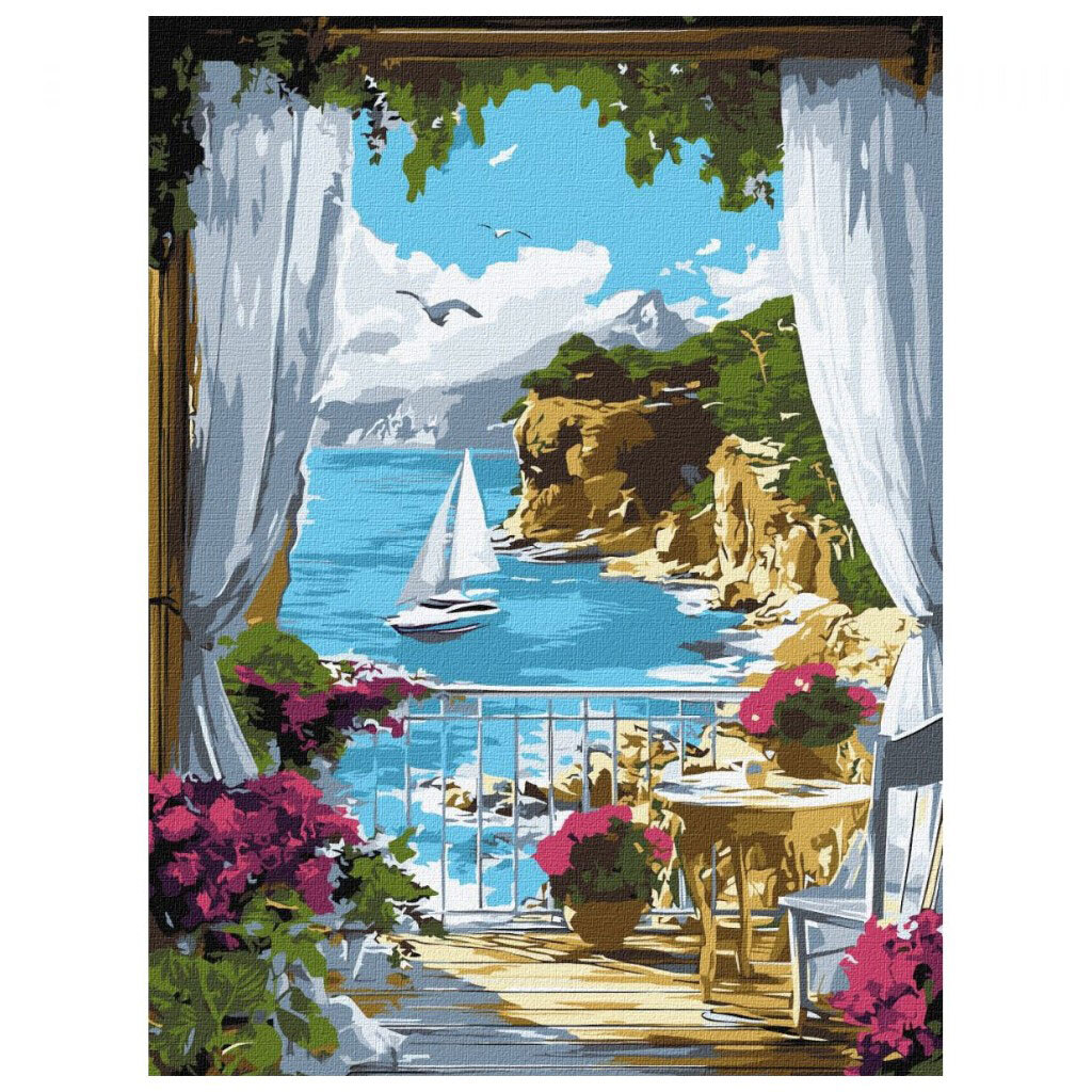 Картина по номерам "Солнечная гавань", 30х40 см, Ідейка - № 1 Картина по номерам "Солнечная гавань", 30х40 см, Ідейка - № 1