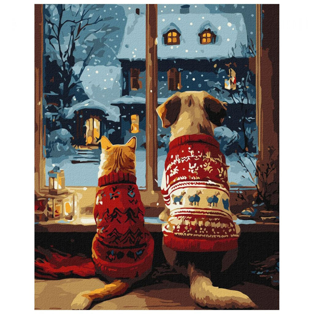 Картина по номерам "Уют пушистиков", 40х50 см, Ідейка - № 1 Картина по номерам "Уют пушистиков", 40х50 см, Ідейка - № 1