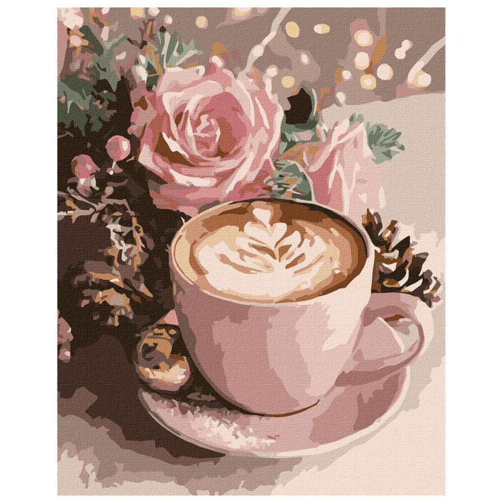 Картина по номерам с красками металлик "Новогоднее капучино", 40х50 см, Ідейка - № 1 Картина по номерам с красками металлик "Новогоднее капучино", 40х50 см, Ідейка - № 1