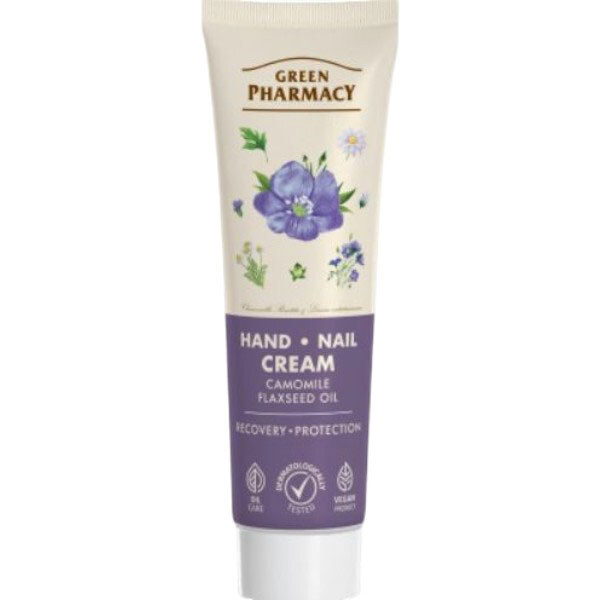 Крем для рук и ногтей "Green Pharmacy. Ромашка и масло льна", 100 мл - № 1 Крем для рук и ногтей "Green Pharmacy. Ромашка и масло льна", 100 мл - № 1
