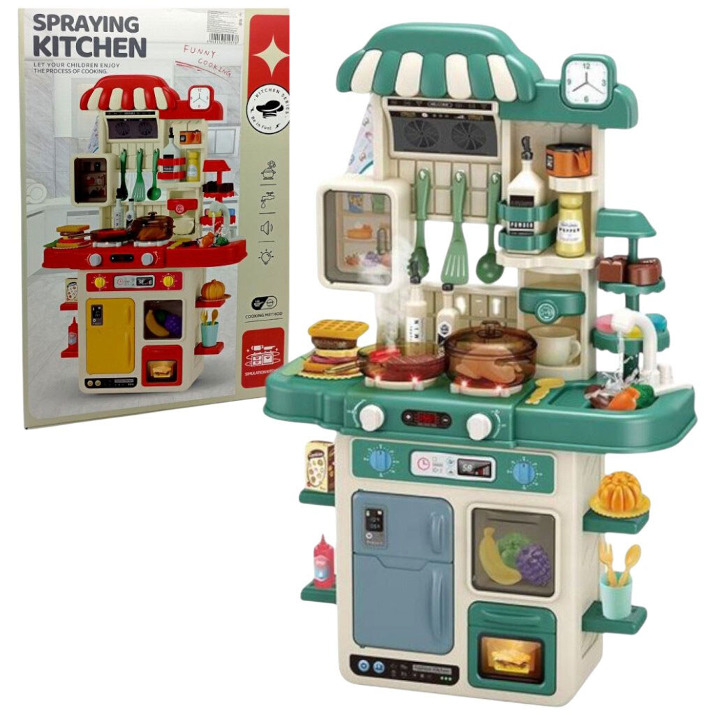 Кухня с посудой и аксес., батар., муз., свет, пар, течет вода, кор. 52x13, 5x35 см, Mic - № 2 Кухня с посудой и аксес., батар., муз., свет, пар, течет вода, кор. 52x13, 5x35 см, Mic - № 2