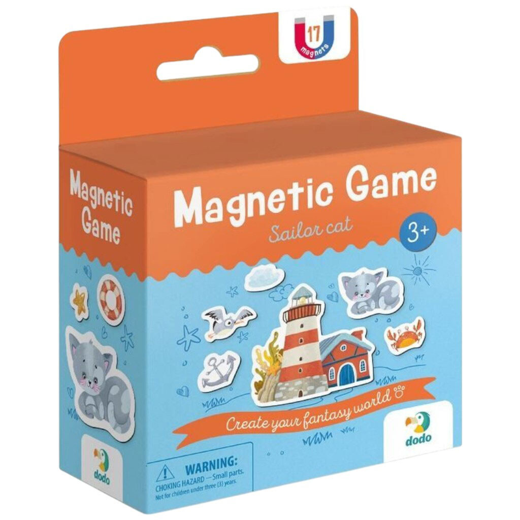 Магнітна гра "Котик-морячок", 20 магнітів, Dodo - № 1 Магнітна гра "Котик-морячок", 20 магнітів, Dodo - № 1