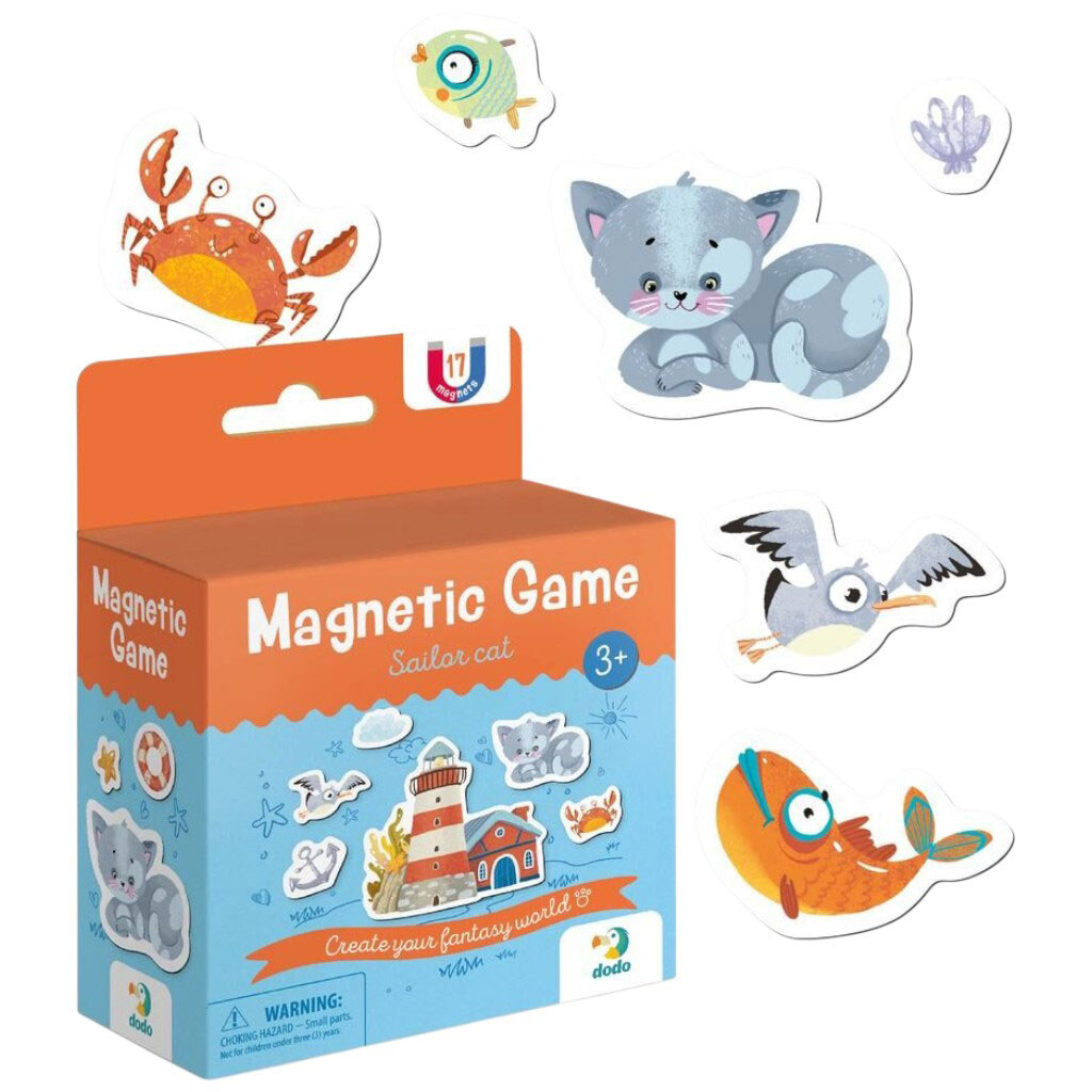 Магнітна гра "Котик-морячок", 20 магнітів, Dodo - № 2 Магнітна гра "Котик-морячок", 20 магнітів, Dodo - № 2