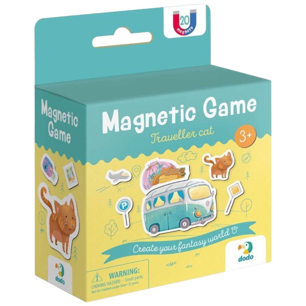 Магнитная игра "Котик-путешественник", 20 магнитов, Dodo - № 1 Магнитная игра "Котик-путешественник", 20 магнитов, Dodo - № 1