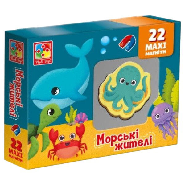 Магниты "Мой маленький мир: Морские жители", укр, Vladi Toys - № 2 Магниты "Мой маленький мир: Морские жители", укр, Vladi Toys - № 2