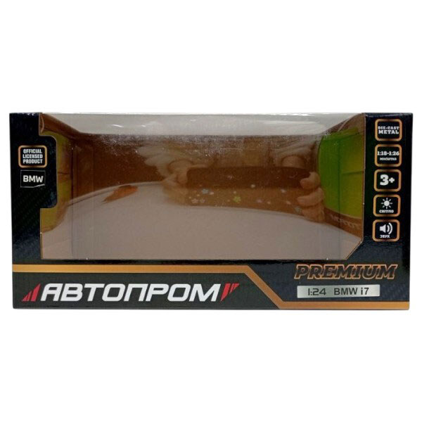 Машина мет., 1:24 "BMW I7", батар., світло, звук, відкр. двері, капот, багаж., короб. 24, 5x12x10см, Автопром - № 2 Машина мет., 1:24 "BMW I7", батар., світло, звук, відкр. двері, капот, багаж., короб. 24, 5x12x10см, Автопром - № 2