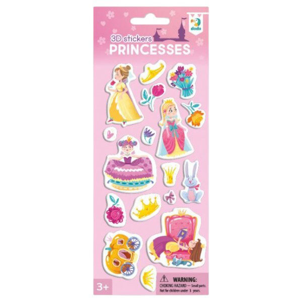 Набор 3D наклеек "Принцессы", Dodo - № 2 Набор 3D наклеек "Принцессы", Dodo - № 2
