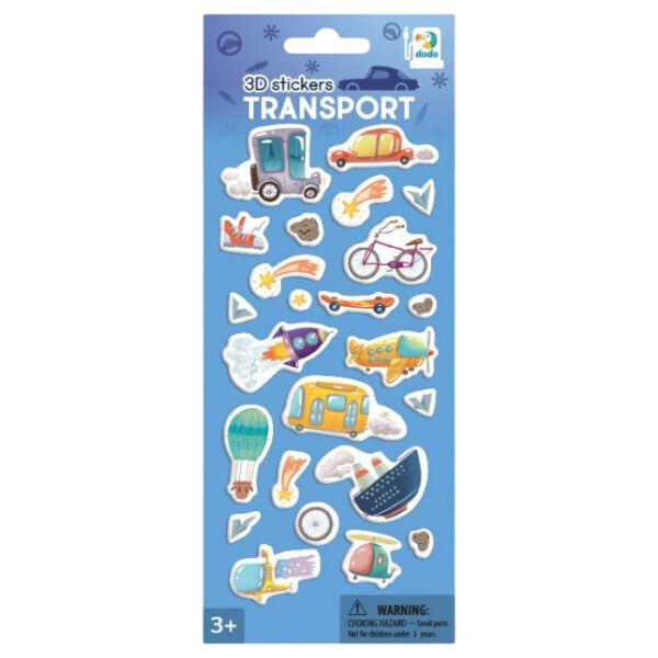 Набор 3D наклеек "Транспорт", Dodo - № 2 Набор 3D наклеек "Транспорт", Dodo - № 2