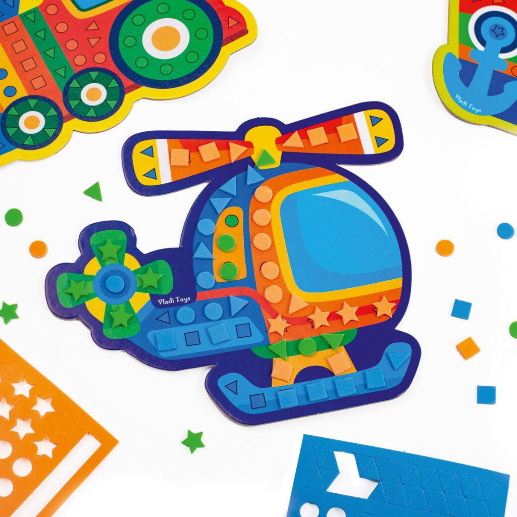Набір для творчості, м'яка мозаїка "Транспорт", Vladi Toys - № 2 Набір для творчості, м'яка мозаїка "Транспорт", Vladi Toys - № 2