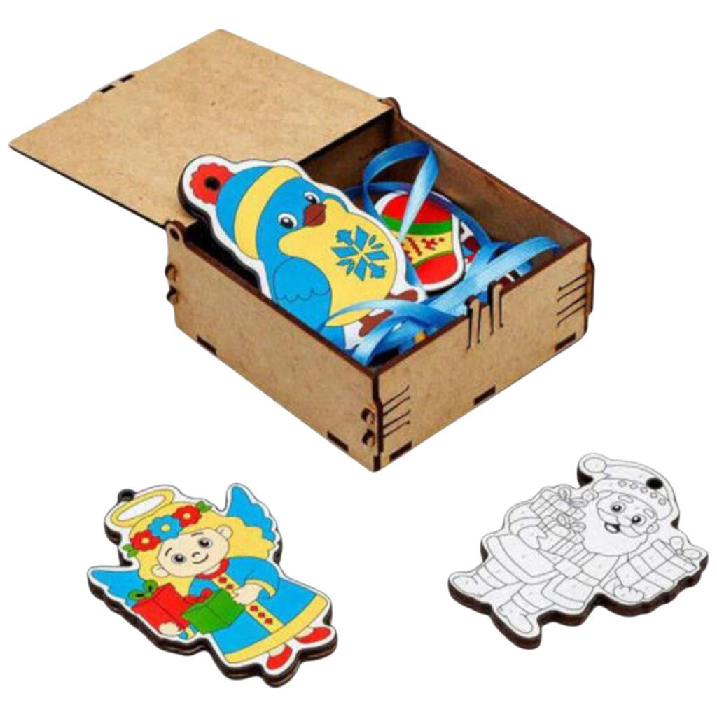 Новорічний бокс "Розфарбуй сам", Puzzleok - № 3 Новорічний бокс "Розфарбуй сам", Puzzleok - № 3