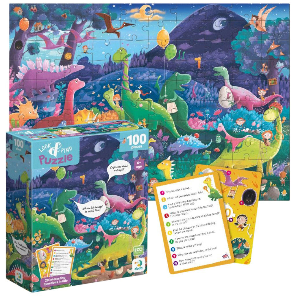 Пазл "Look and Find/Ищи и находи. Страна динозавров", 100 эл, Dodo - № 2 Пазл "Look and Find/Ищи и находи. Страна динозавров", 100 эл, Dodo - № 2