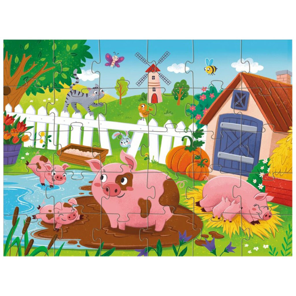Пазл "Поросята у пруда", 30 эл, Dodo - № 1 Пазл "Поросята у пруда", 30 эл, Dodo - № 1