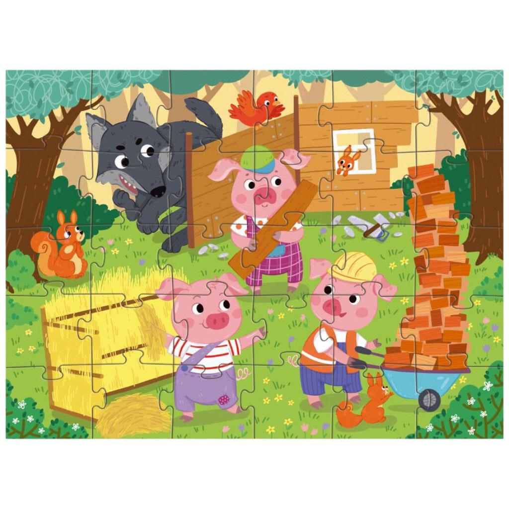 Пазл "Три порося", 30 ел, Dodo - № 1 Пазл "Три порося", 30 ел, Dodo - № 1