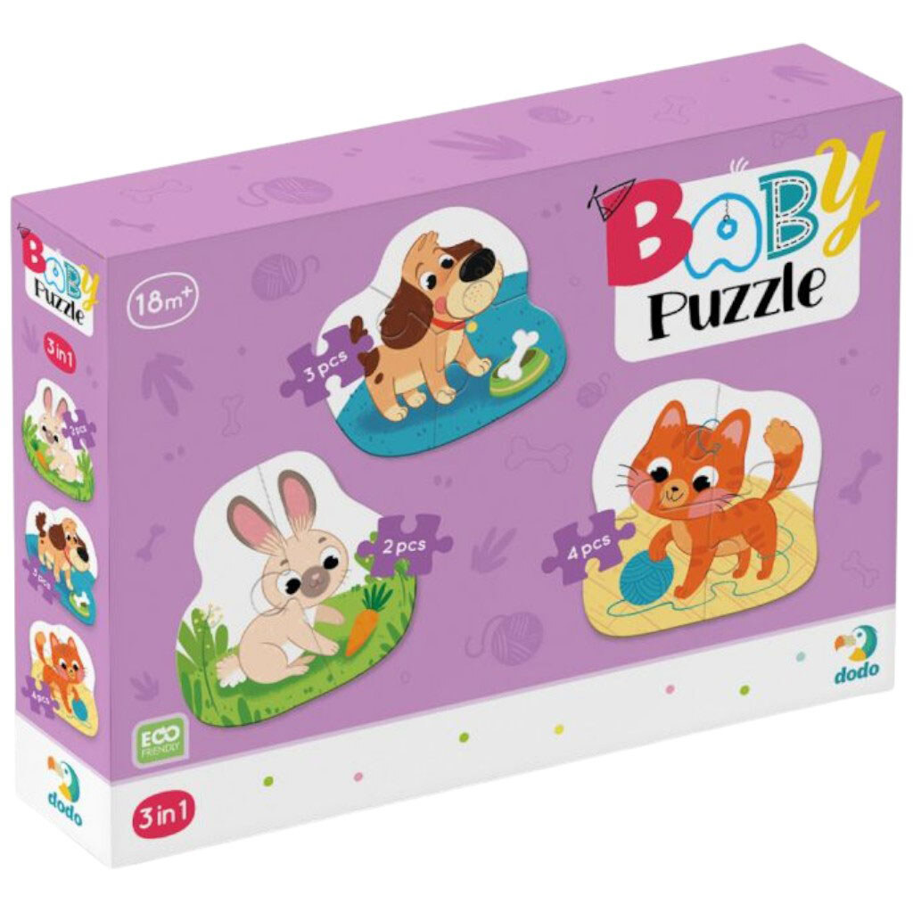 Пазл 3в1 "Домашні тварини", 9 елем, Dodo - № 1 Пазл 3в1 "Домашні тварини", 9 елем, Dodo - № 1