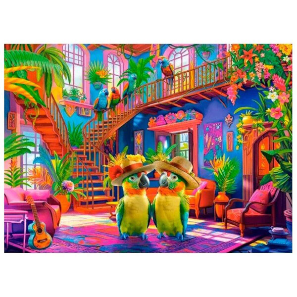 Пазлы "Попугаи в раю", 200 элементов, Castorland - № 1 Пазлы "Попугаи в раю", 200 элементов, Castorland - № 1