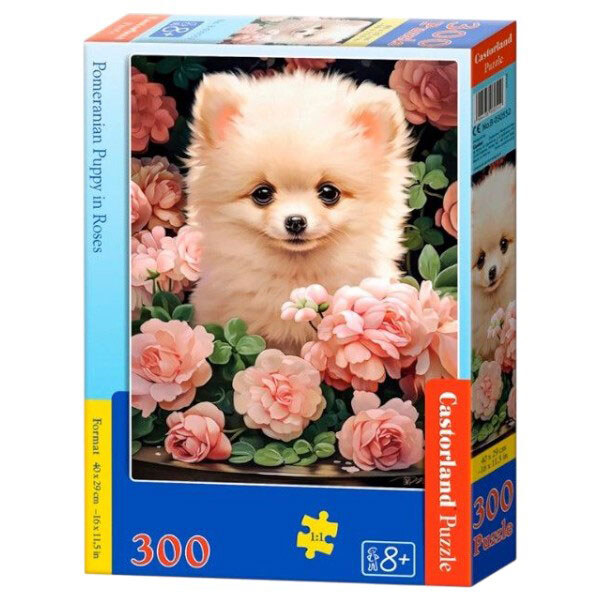 Пазлы "Щенок померанского шпица в розах", 300 элементов, Castorland - № 2 Пазлы "Щенок померанского шпица в розах", 300 элементов, Castorland - № 2