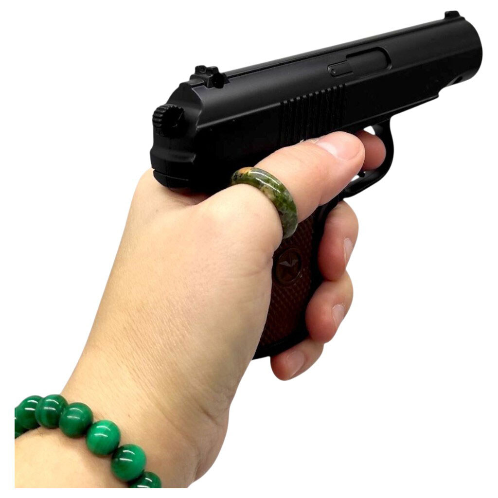 Пістолет із металевими деталями, коробка 18x13x3 см, Mic - № 2 Пістолет із металевими деталями, коробка 18x13x3 см, Mic - № 2