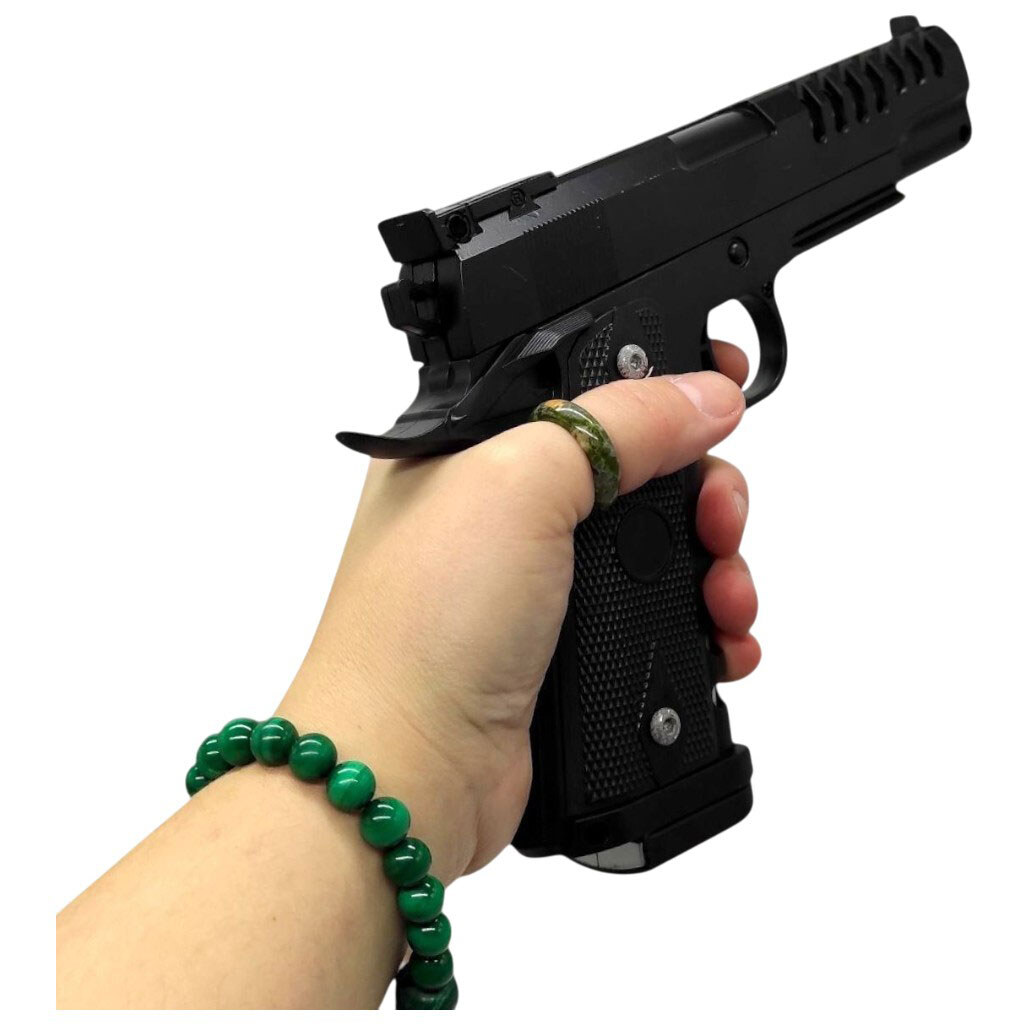 Пістолет із металевими деталями, коробка 26x18x4,5 см, Mic - № 2 Пістолет із металевими деталями, коробка 26x18x4,5 см, Mic - № 2