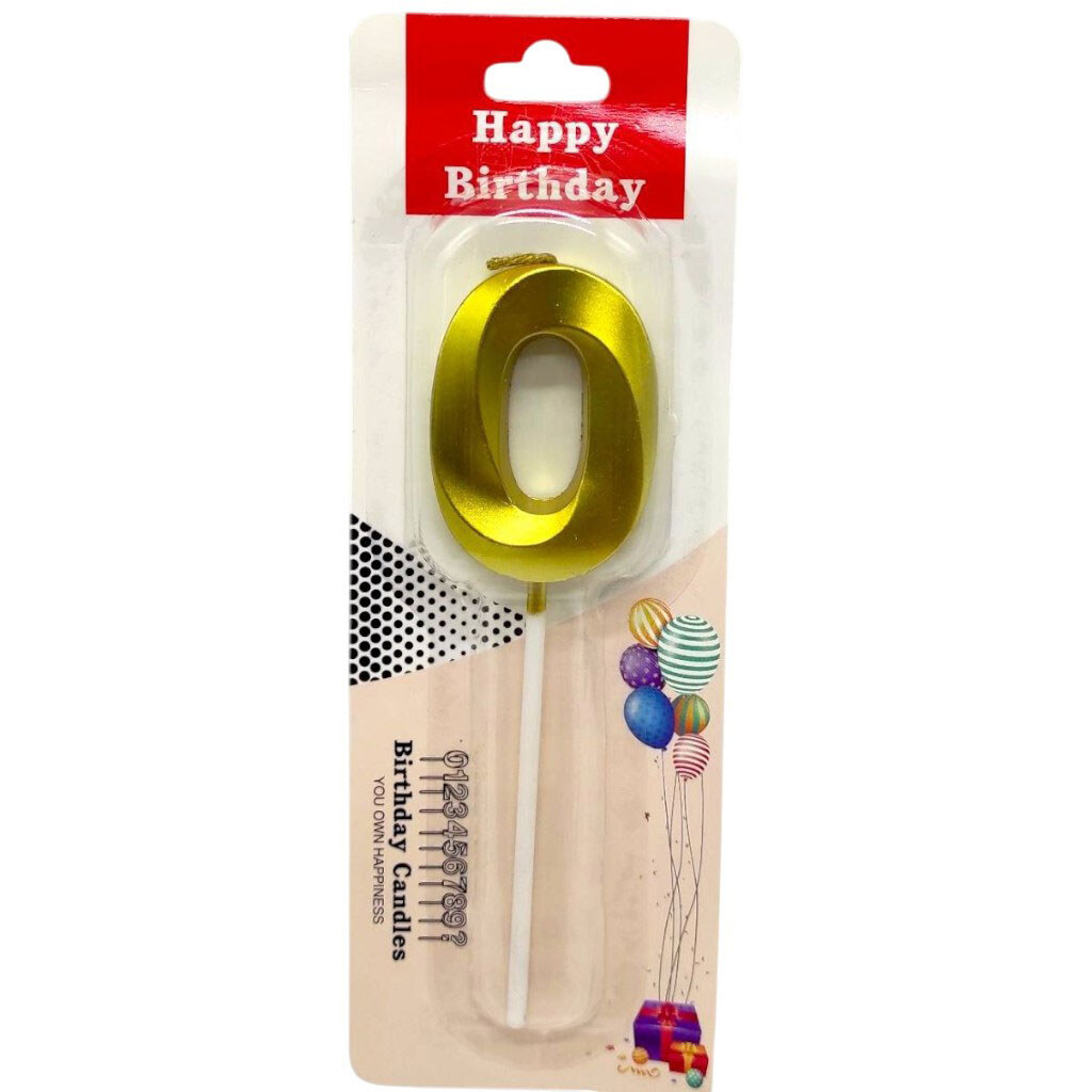 Свічка для торта "Цифра 0", Mic - № 1 Свічка для торта "Цифра 0", Mic - № 1