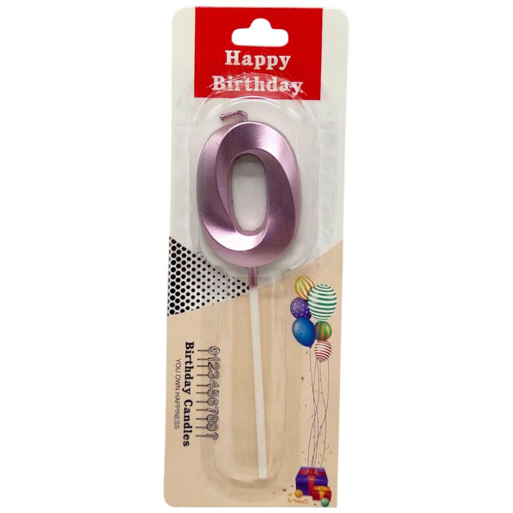 Свічка для торта "Цифра 0", Mic - № 1 Свічка для торта "Цифра 0", Mic - № 1