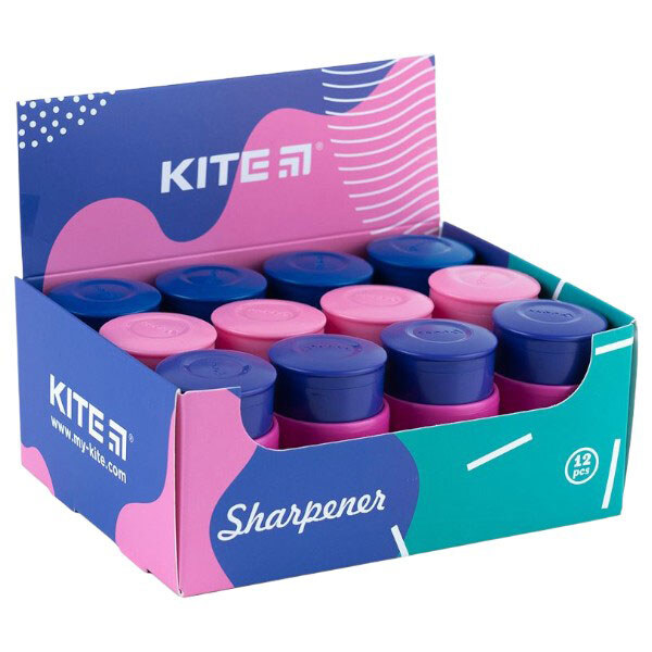 Стругачка з контейнером "Sunset", асорти, Kite - № 1 Стругачка з контейнером "Sunset", асорти, Kite - № 1